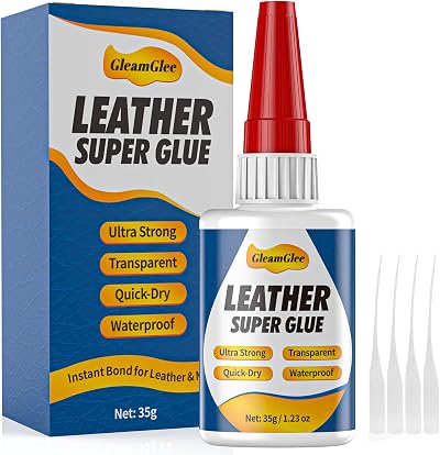 GleamGlee Leather Glue 35g Clear Waterproof Fast-Drying Bond
