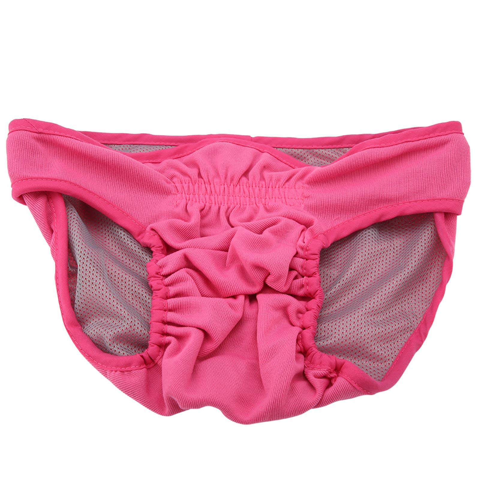 Reusable Dog Nappies and Dog Diapers for Female Dogs - Soft and Comfortable Cotton Pet Sanitary Pants for Small, Medium, and Large Dogs - Pink M Size