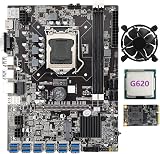 Lodokdre B75 Mining Motherboard 12 PCIE USB G620 CPU 128GB SSD Fan DDR3 view 1