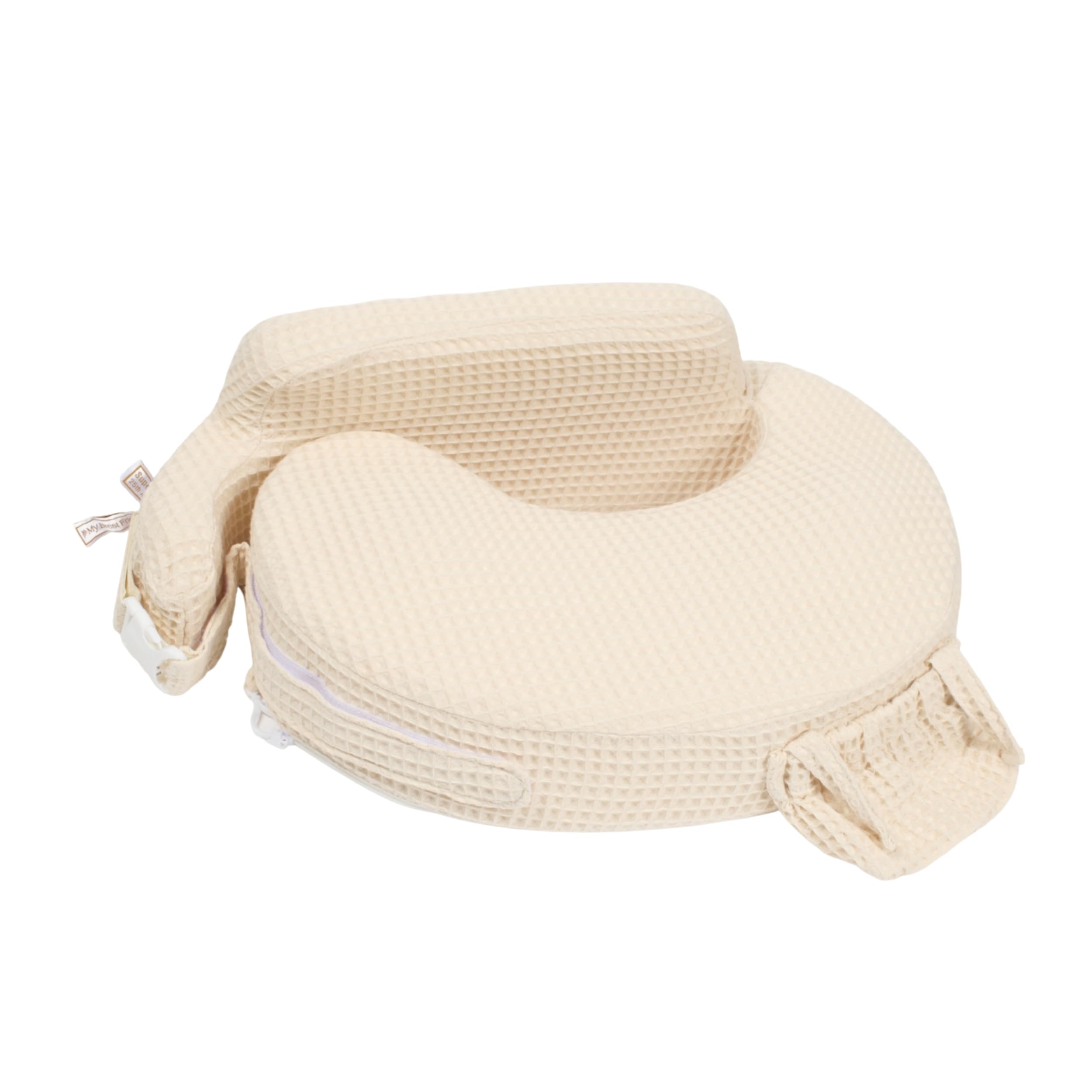 Photo 1 of My Brest Friend Super Deluxe Nursing Pillow-Enhanced Comfort & Ergonomic Breastfeeding Pillow for Ultimate Support For Mom & Baby-Adjustable and with Handy Side Pocket,100%Woven Cotton Oatmeal Waffle