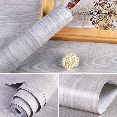 Wood Contact Paper 17.71 in X 32.8 Ft Self-Adhesive Removable Wood Peel and Stick Decorative Wall Covering Vintage Wood Panel Faux Distressed Wood