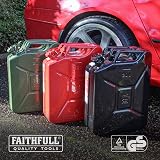 Faithfull 20 Litre Steel Jerry Can UN & UK Certified Green Fuel Container view 6