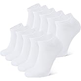 CLOSEMATE 5/10 Pairs Ankle Socks for Men Women Cotton Comfortable Non Slip Low Cut for Casual