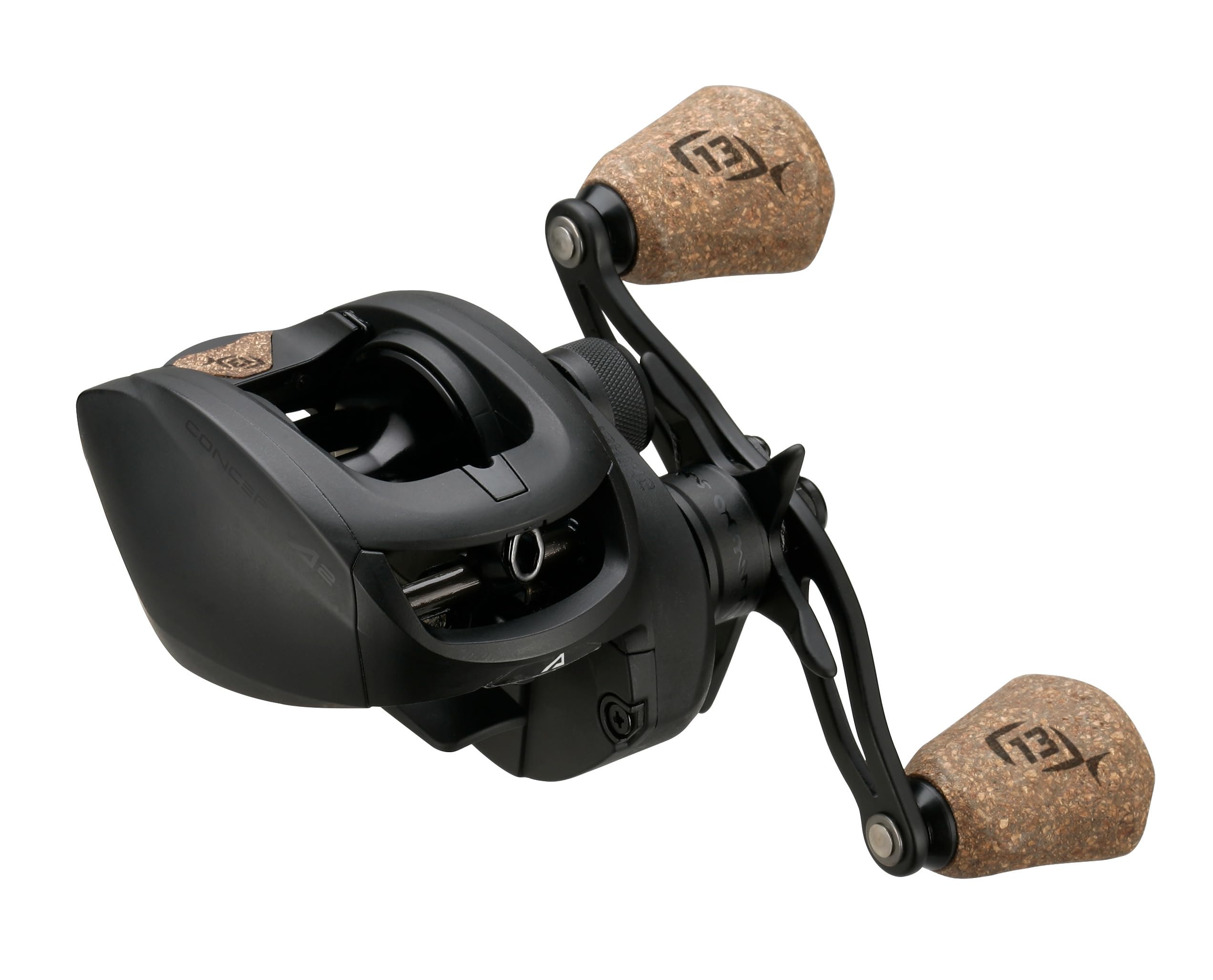 13 FISHING - Concept A2 Baitcast Reel - 7.5:1 Gear Ratio - Left Hand Retrieve (Fresh+Salt) - A2-7.5-LH