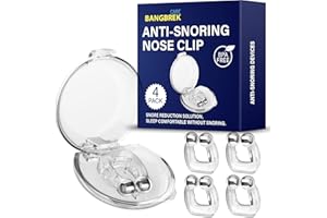 BANGBREK CARE Anti snoring Device, Snore Stopper, Silicone Magnetic Nose Clip, Comfortable & Reusable Nasal to Relieve Snore 4 PCS White