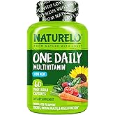 NATURELO Mens Multivitamins - One Daily Multivitamin for Men with Vitamins, Minerals & Organic Whole Foods, Boost Energy & Health, Non-GMO, 60 Vegetarian Capsules
