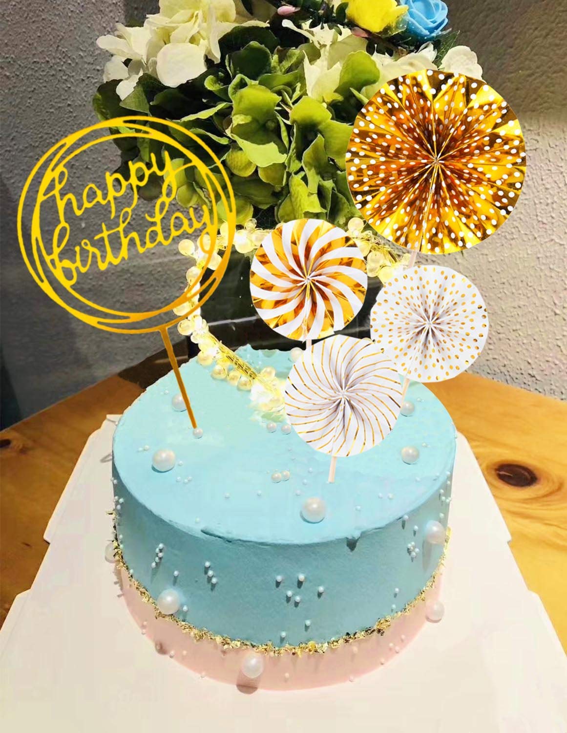 Lettre One Doitsa 1pcs Cake Topper Golden Double Sided Accessoires De Decoration De Gateaux Pour Anniversaire Bebe Ou Anniversaire De Mariage Cuisine Maison Patisserie Bhstripes Com