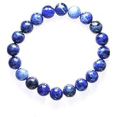 FUDIDU Bracelet Obsidian,5/16 inch Beaded Stretchy Crystal Elastic Bracelets, approximately 6-1/4 Inch Adjustable Unisex Protection Healing,Bitherday Gifts for BestFriend