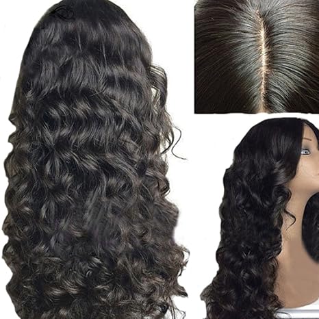 Remeehi New Long Natural Wavy Brazilian Human Hair Full Lace Wigs