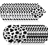120 Pcs Brown Cow Print Birthday Party Supplies - Disposable Paper Tableware with 7 In Cow Print Plates and Napkins for Farm Birthday Party (Black, White)