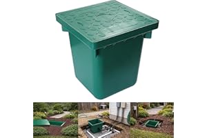 Underground Splice Box with FRP Cover–13.4 * 13.4 * 14 in Heavy-Duty Electrical Junction Box, PE Pull Distribution Pit Access