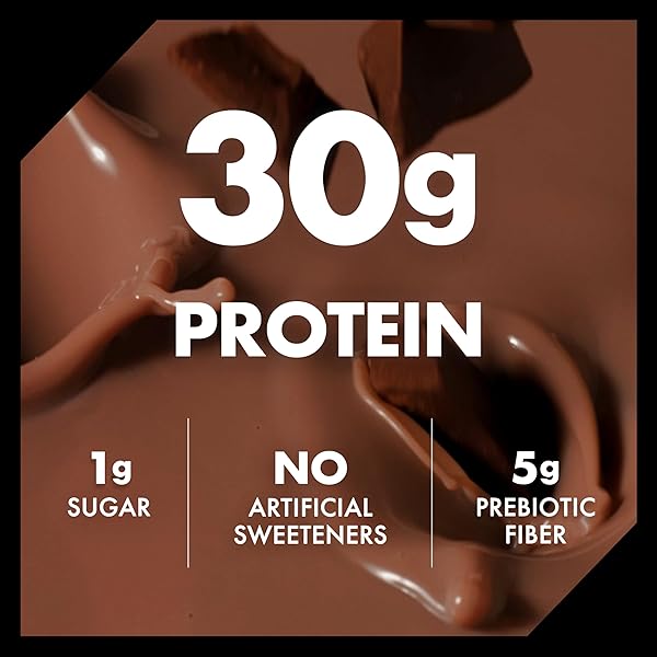 OIKOS PROTEIN SHAKE, CHOCOLATE, 30G HIGH PROTEIN DRINKS, SHELF STABLE, READY TO DRINK, 5G PREBIOTIC FIBER, 12 FL OZ BOTTLE, 12 COUNT​