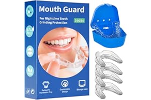 OORMGSRC Mouth Guard for Grinding Teeth at Night, 4 Pcs Night Guards for Teeth Grinding, Reusable Mouth Guard for Clenching Teeth at Night, Nightguards for Grinding Teeth, Mouthguards for Grinding of Teeth