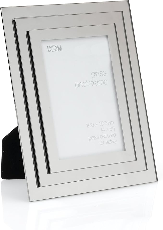 Smoked Mirror Photo Frame 10 x 15cm (4 x 6'') Amazon.co.uk Kitchen & Home