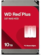 WD Red Plus 10TB NAS 3.5 inch Internal Hard Drive 7200 RPM SATA