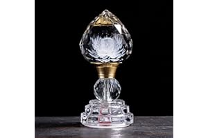 TENGFENG LED Crystal Lotus Flower Lamp – USB Powered Buddha Light for Worship, Prayer and Display,Lotus Flower Light for Bedroom, Buddhist Supplies,Shrine,Meditation Room 8’’ (Lotus Bud- 7 Color- M)