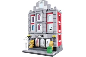 Brick Loot Exclusive Mini City Bank - Custom Designed Model - Compatible with Lego and Other Major Brick Brands - 260 Pieces!
