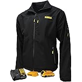 DEWALT Men's Standard Heated Structured Soft Shell Jacket with Battery Black Size L