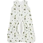 TILLYOU Baby Sleep Sack 6-12 Months TOG 1.5, 100% Cotton Soft Double Zipper Warm Sleeping Sack, Christmas Deer