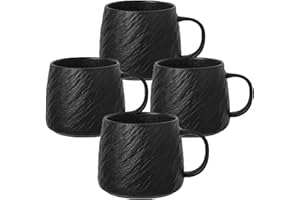 AOSIFIEL Ceramic Coffee Mugs Gift Set, 17 oz Mug Set of 4, Large Capacity Coffee Cup Set Tea Cup Tasse à café Big Stoneware M