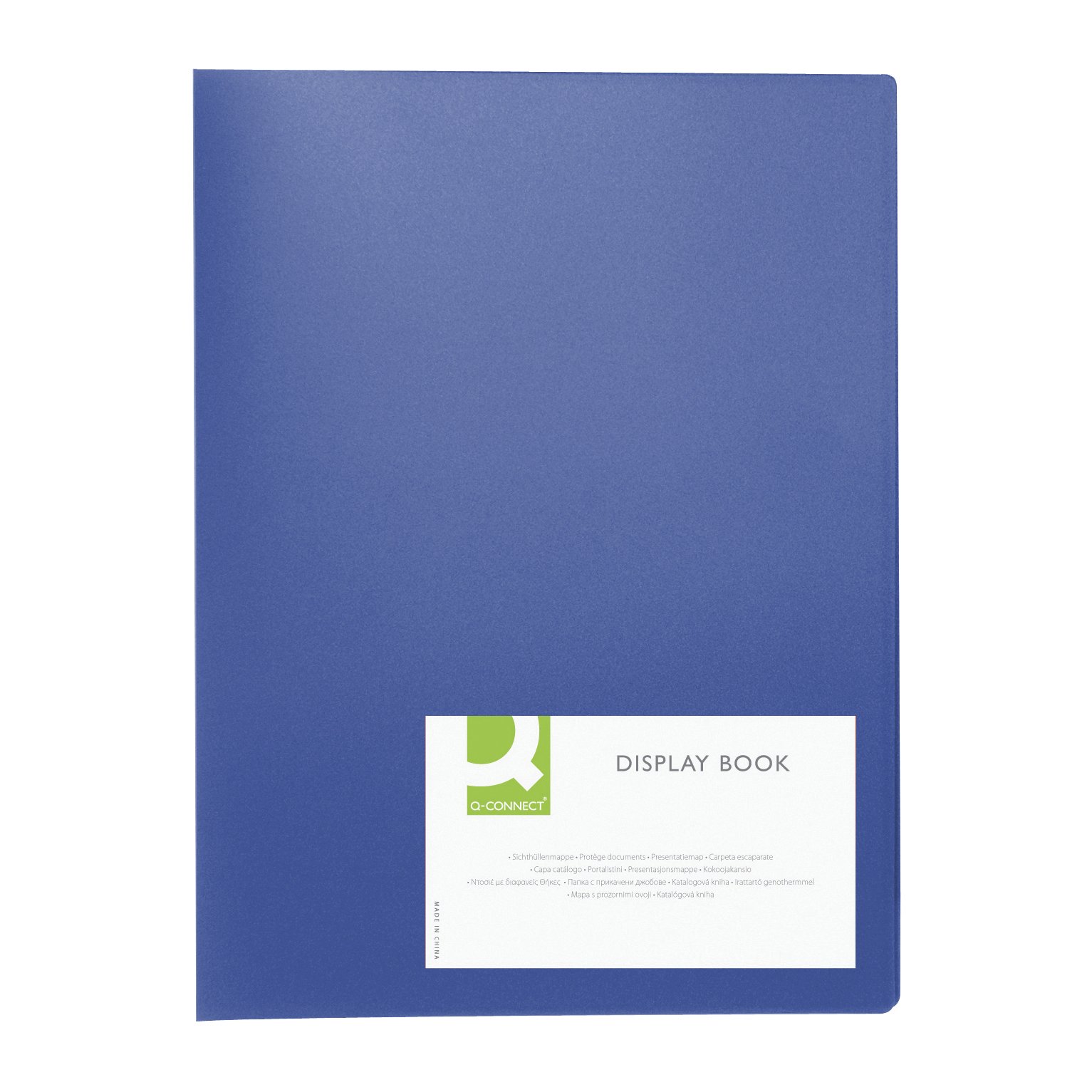 Q Connect 30-Pocket Display Book - Blue