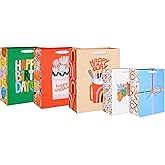 American Greetings Gift Bags for Birthday and All Occasions- Designed by Kate Smith (5 Bags, 2 Medium 10" and 3 Large 13")