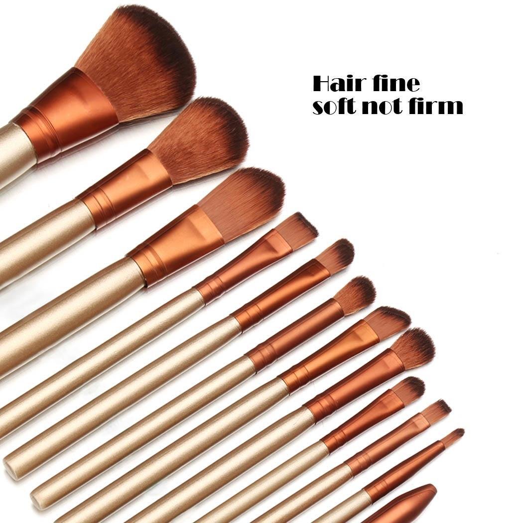 GuGio 12pcs Cosmetic Makeup Brush Set Kit Powder Foundation Eyeshadow Eyeliner Lip Brush Tool