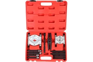 AISHAN 12PCS Bearing Puller Set, 5 Ton Capacity Bearing Separator, Pinion Wheel Bearing Kit with 2" and 3" Jaws Wheel Hub Axle Puller Set, Heavy Duty Bearing Splitter Tool Kit