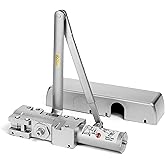 Dynasty 4401 Series Door Closer, Sprayed Aluminum, Spring 1-6, ADA | Grade 1 Heavy Duty Commercial Hydraulic Door Closer, Self-Closing Surface Mount, ADA Compliant, Adjustable Spring Size 1-6