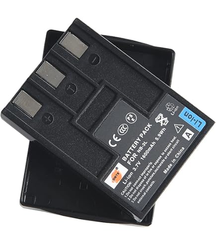 Batteria NB-3L / NB-3LH + Caricatore USB Per Fotocamera Canon (SD10, SD100, SD110, SD20, SD40, SD500)