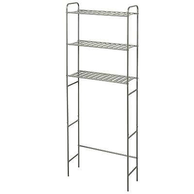 Zenna Home 2265NN Slat Style Bathroom Spacesaver, Satin Nickel