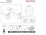 Spirella Blue Duroplast Oval Toilet Seat Soft Close Stainless Steel Hinges view 8