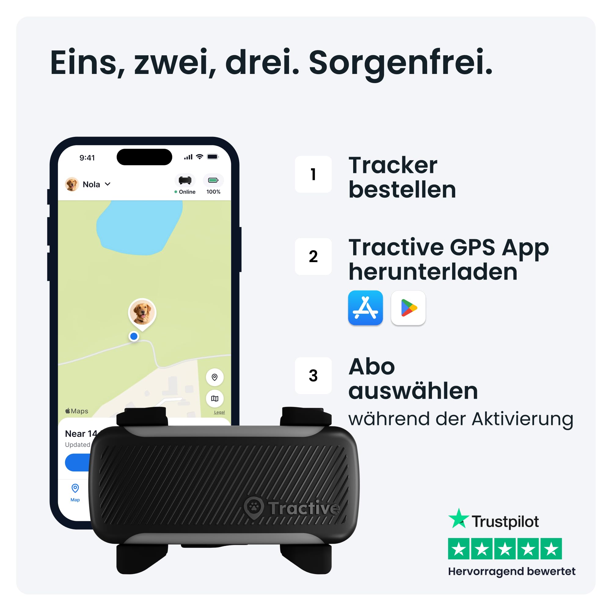 Tractive XL Smarter Hunde GPS Tracker | Modell 2026 | Live-GPS-Ortung | Weglaufalarm & Gesundheitswarnungen | Überwachung der Vitalwerte | Lange Akkulaufzeit | Empfohlen von Martin Rütter (Schwarz) 7