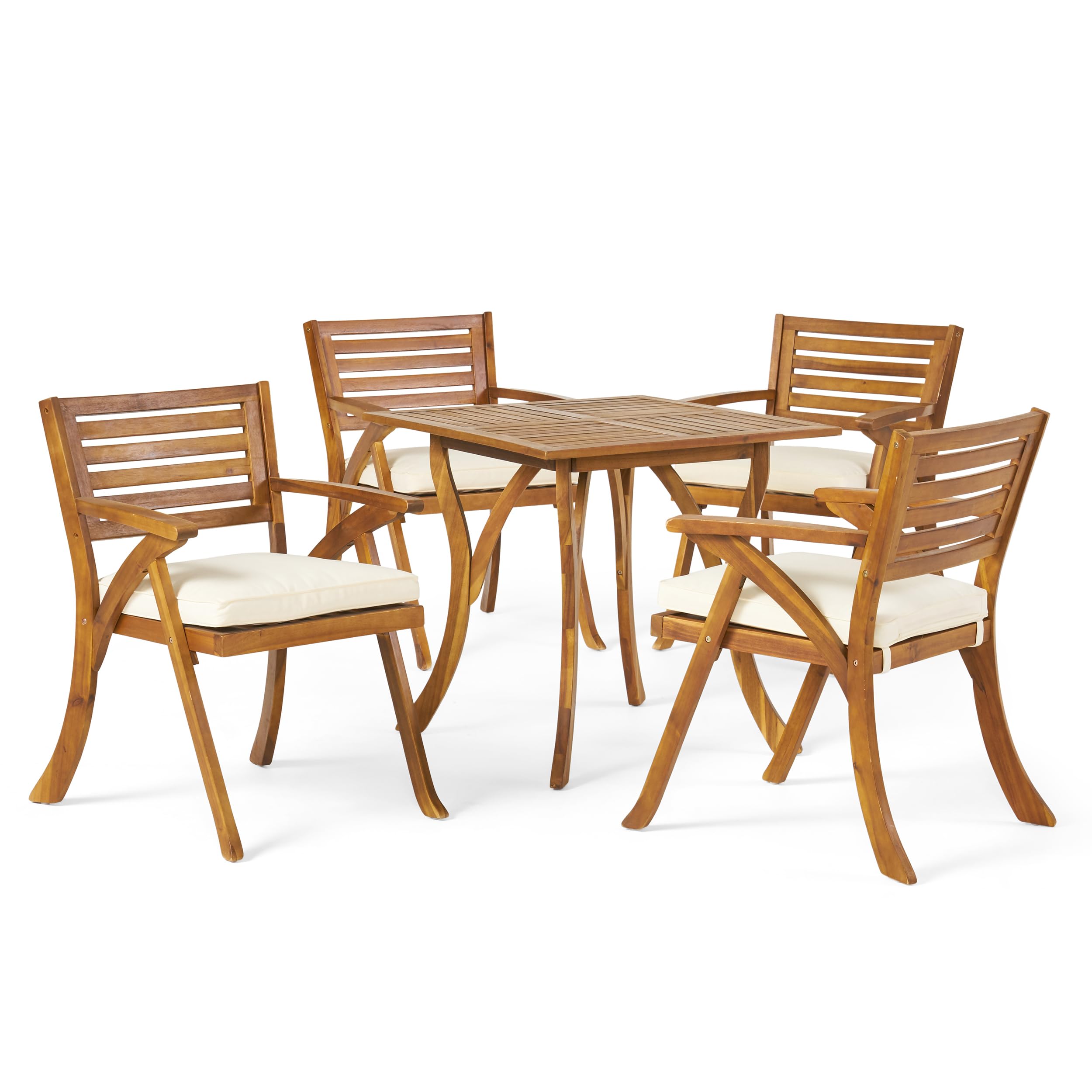 Photo 1 of **INCOMPLETE SET 2 CHAIRS ONLY **Christopher Knight Home Hermosa Acacia Wood Dining Set, 5-Pcs Set, Teak Finish