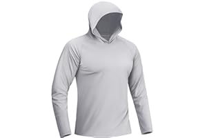 TACVASEN Men's UPF 50+ Sun Shirts UV Protection Quick Dry Lightweight Long Sleeve Hoodie Shirt Cool Shirt Fishing Swim