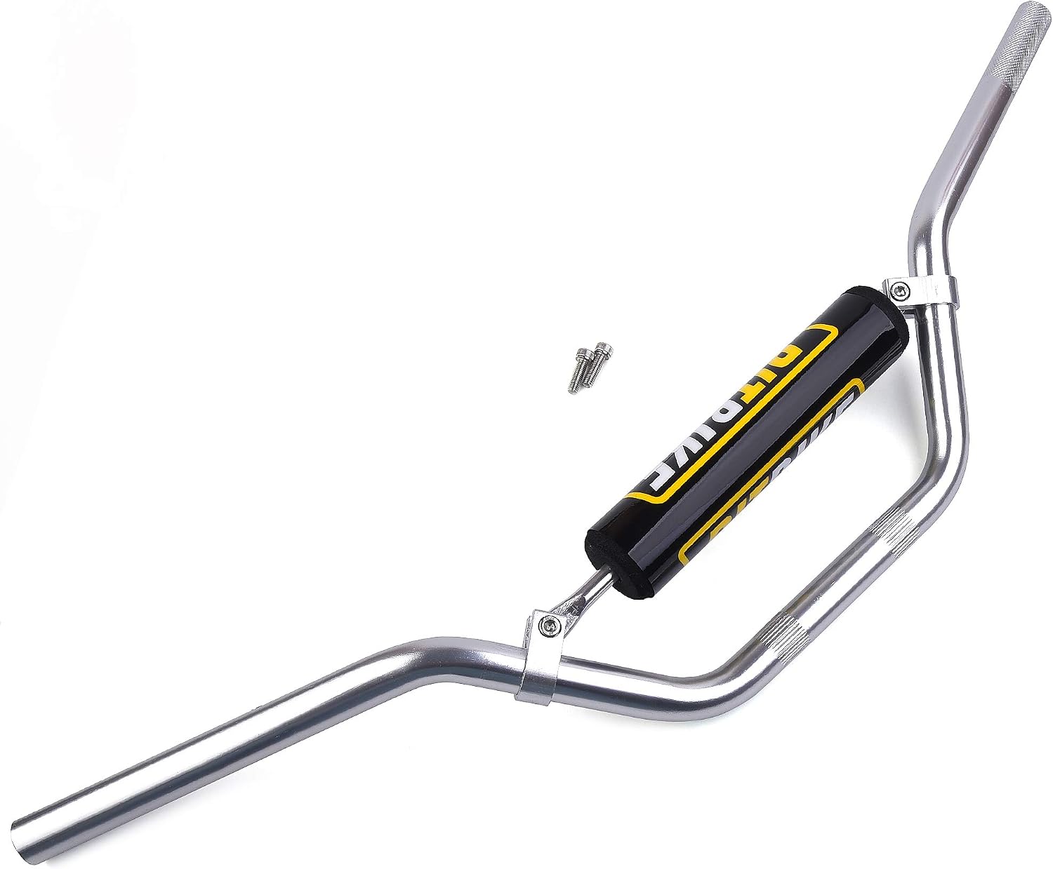 Guidon Moto Universel 28 Mm Noir - Aluminium 7005-T6 - Pour Dirt Bike, Motocross, ATV - Réduction Fatigue