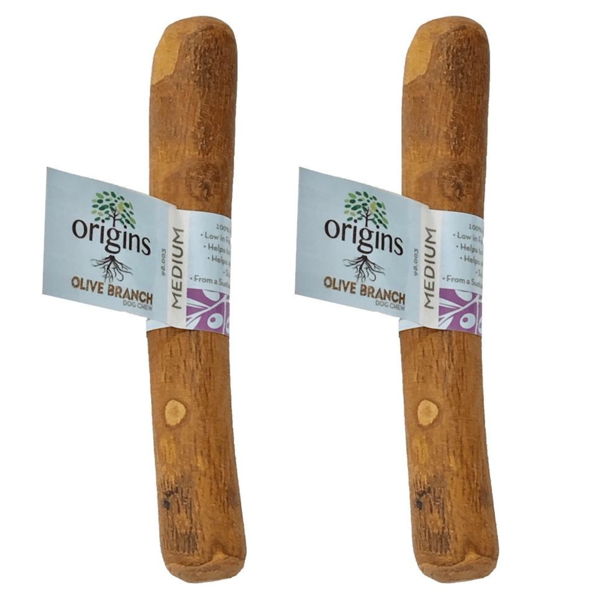 Olive Wood Dog Chew Medium Pack of 2 Dogwood Stick