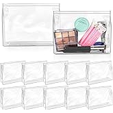 BadenBach 24 PCS Small Clear Makeup Bags Bulk, 7.9" x 5.9"x 2" Reusable Plastic Zipper Pouches, Transparent Waterproof Travel Toiletry Bag for Cosmetics, Swimsuit, Bikini, Women Men Vacation Supplies