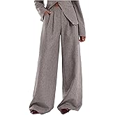 GORGLITTER Women's Wide Leg Dress Pants Pleated High Waisted Work Trousers Business Casual Outfits