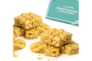 Andy Anand Chocolatier Sugar Free Peanut Brittle - Handcrafted Diabetic Snacks for Adults Gourmet Low Carb & Vegan Friendly Gluten Free Peanut Brittle Crunch, Guilt Free Old Fashioned Candy (7 Oz)