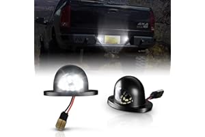 Gempro LED License Plate Light Rear Tag Lamp Assembly for Dodge Ram 1500 2500 3500 1994-2001, 6000K White 2pcs