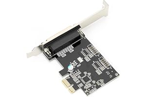 ERYUE PCIE Parallel Port Card Adapter for Printer Scanner Programmer PCIE LPT IEEE 1284 Printer Port for Operating Systems