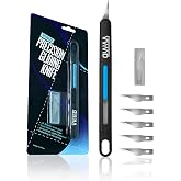 VViViD Precision Gliding Automotive Vinyl Wrapping Knife, Retractable, Safety locking, 5 Replacement Blades