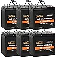 Weize 6V Golf Cart Battery, 240ah BCI Group GC2 Deep Cycle AGM Scrubber Battery, Set of 6