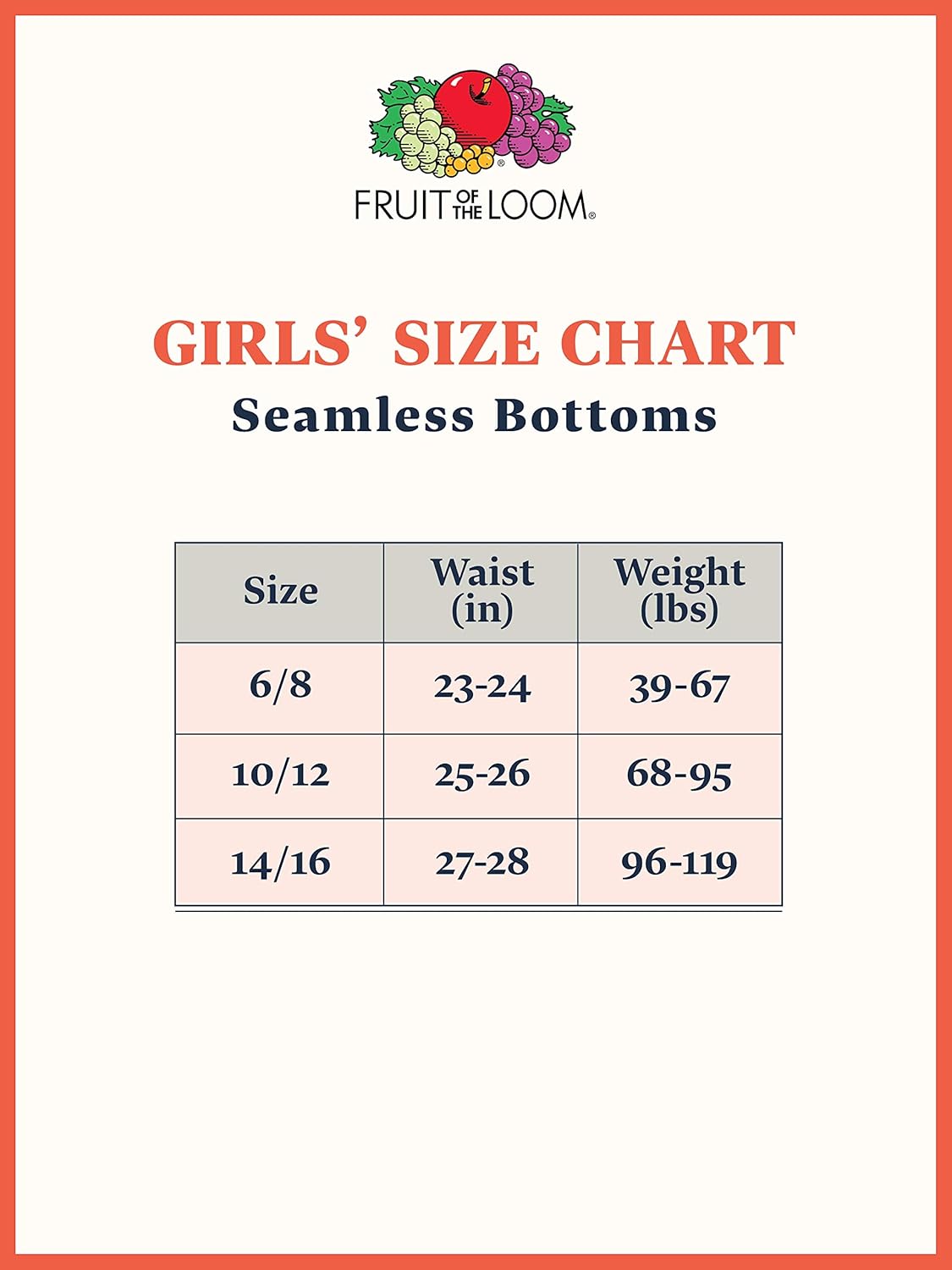 Fruit of the Loom Girls' Seamless Underwear Multipack: Clothing