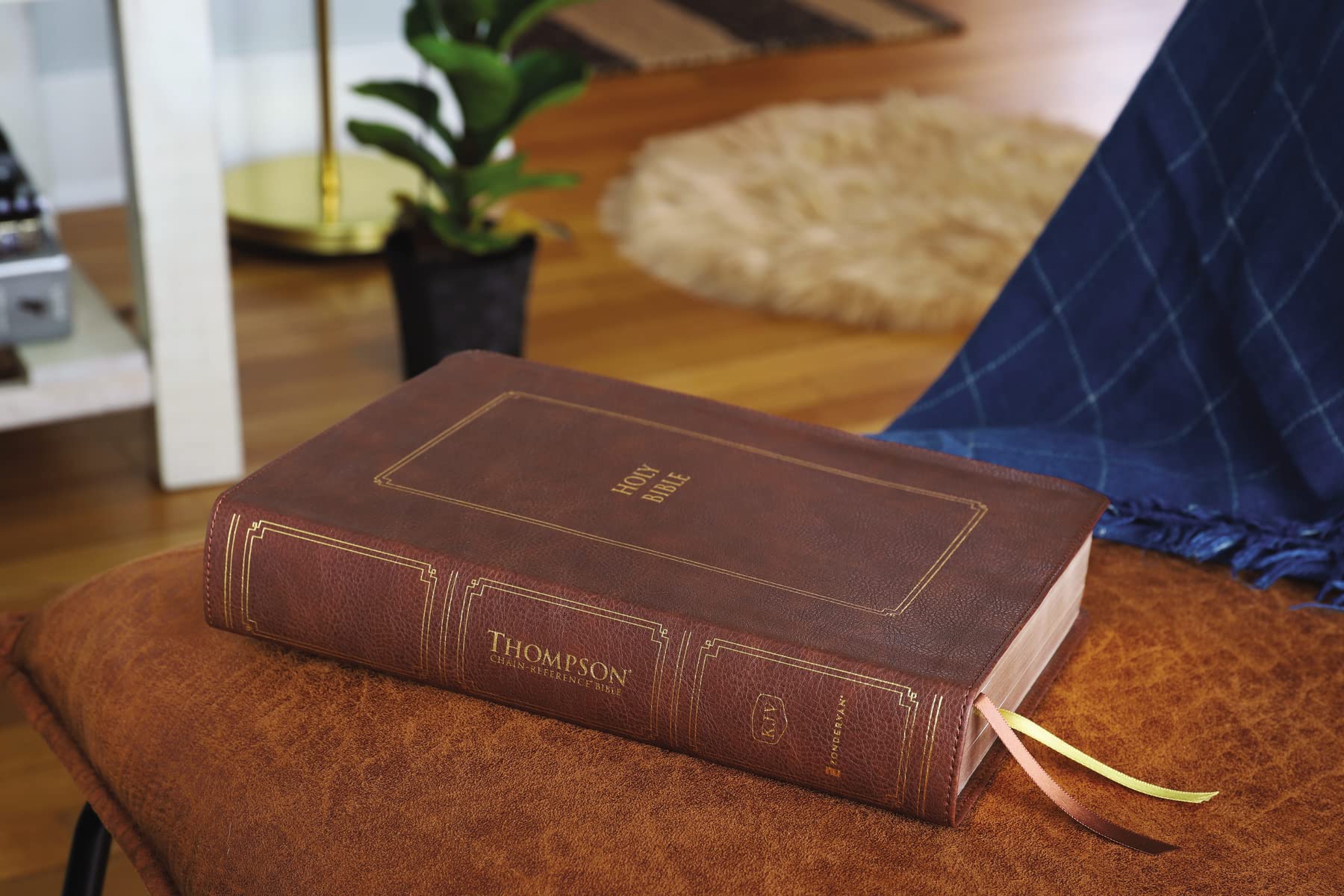 KJV, Thompson Chain-Reference Bible, Large Print, Leathersoft, Brown, Red Letter, Comfort Print KJV, Thompson Chain-Reference Bible, Large Print, Leathersoft, Brown, Red Letter, Comfort Print Imitation Leather