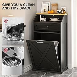 GAZHOME 13 Gallon Tilt Out Trash Cabinet, Upgrade