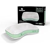 Bedgear Level Cuddle Performance Pillow - Firm Bed Pillow for Side Sleepers - Moisture Wicking Removable Cover - Size 3.0