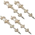 UTALIND 4 Pcs Wood Carved Onlays Appliques, Wooden Carving Decals for Bed Door Cabinet Wardrobe Furniture Decoration(25x5cm/9.84x1.97inch)