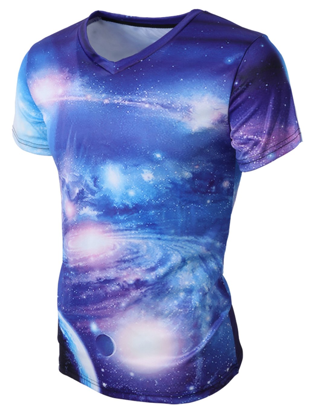 Leapparel Unisex Galaxy Space Planet Designed Hipster Novelty Tshirt Tees XL